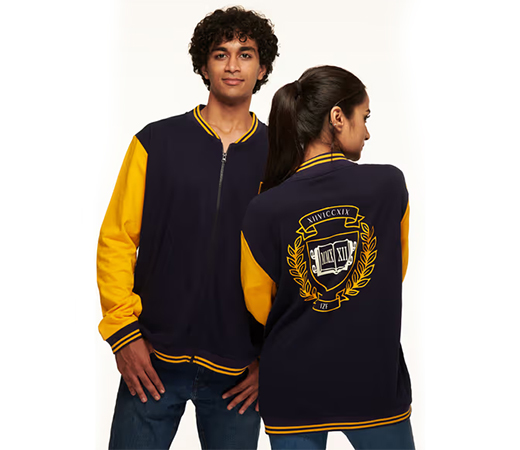 IZF Navy Blue Varsity Jacket - Unisex