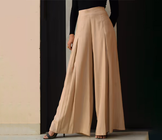Femme Sequel Palm Palazzo Pants- Salmon