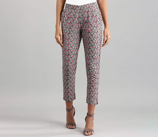 Aurelia Multi-Color Geometric Printed Cigarette Pants