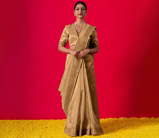Triyah metallic saree