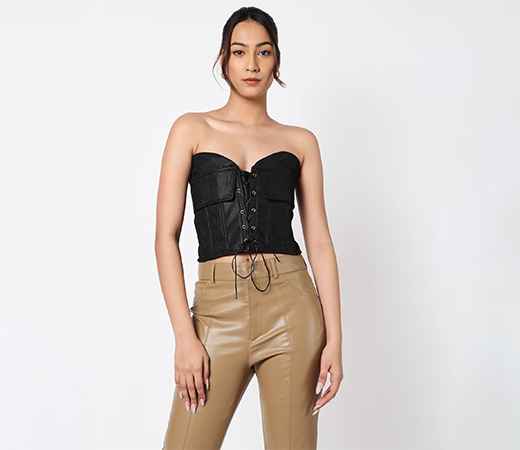 Liyokki Black corset top
