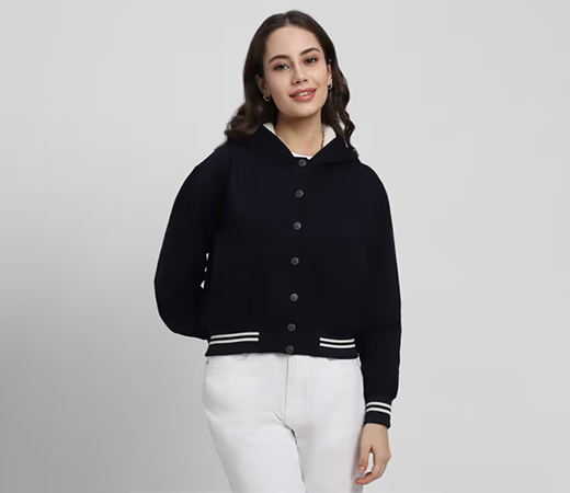 Forever 21 Solid Black Bomber