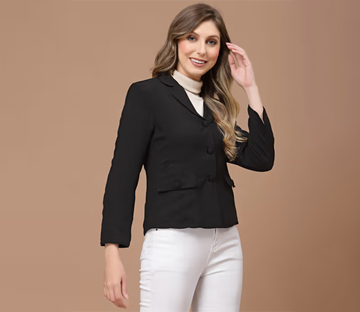 KASSUALLY Black Single-Breasted Blazer