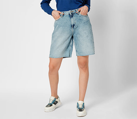 ONLY JDY by ONLY Light Blue Washed Denim Shorts