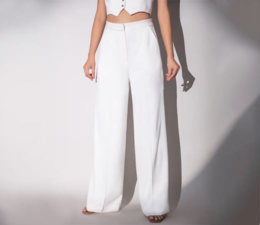  RSVP by Nykaa Fashion White Flared Pants 