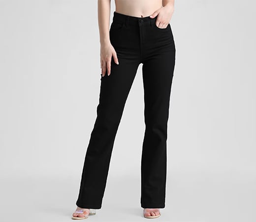 High Waist Black Flared Jeans from ONLY
