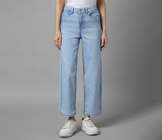 Women’s Blue Regular Fit Light Wash Jeans by Allen Solly