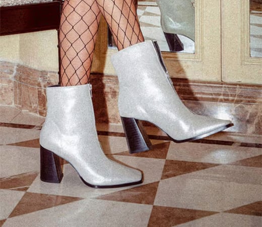 Retro Metallic Over-the-ankle Boots by IYKYN by Nykaa Fashion