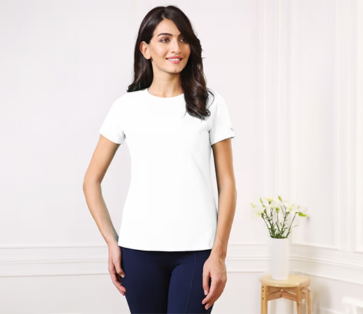 Crew neck white tee by Van Heusen