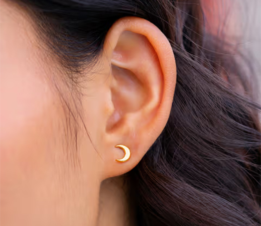 Over The Moon Studs by Shaya by Caratlane