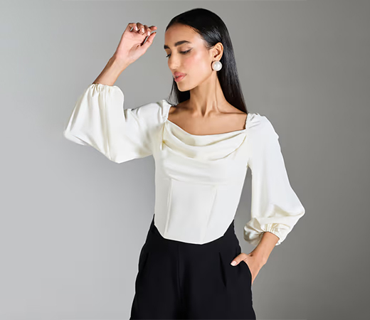 RSVP by Nykaa Fashion White Corset Top