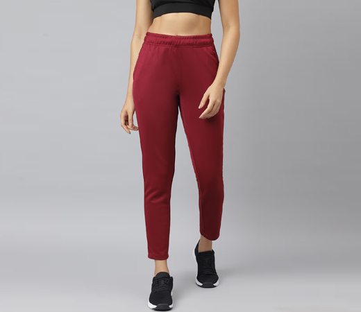 Alcis Womens Red Plum Training Track Pants