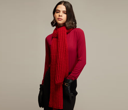 Red Textured Muffler