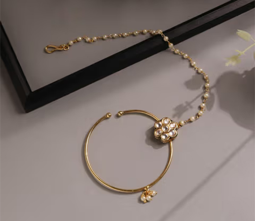 The Zoya Floral Kundan Nath
