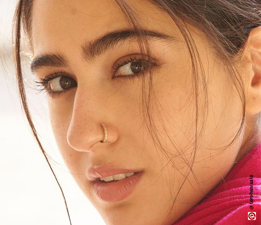 Sarah Ali Khan wearing a studded hinged nose ring