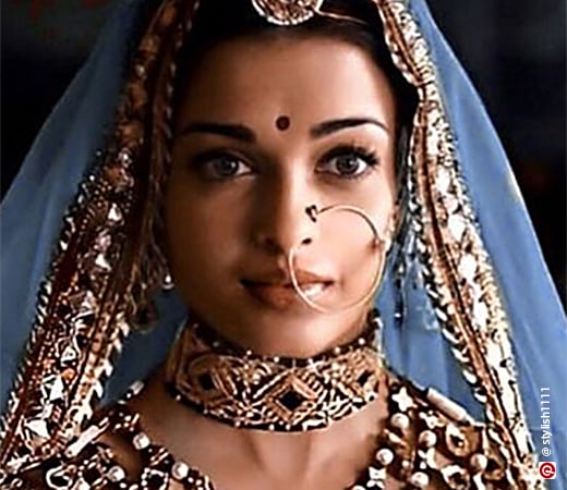 Aishwarya Rai Bachchan wearing a bridal nath
