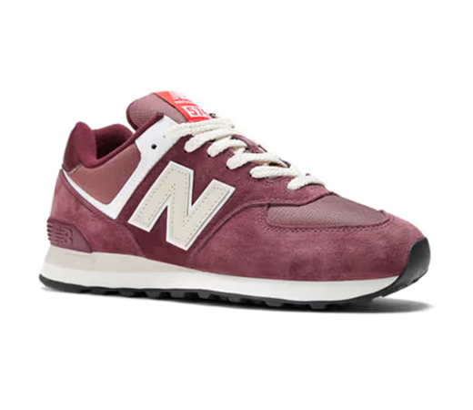 New Balance Unisex 574 Maroon Sneakers