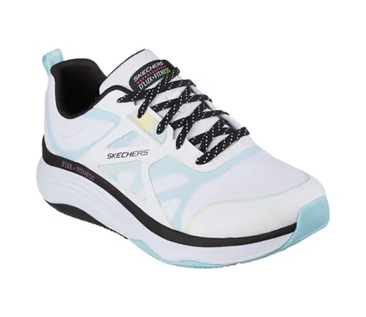 SKECHERS D'LUX FITNESS BRIGHT White Sneakers