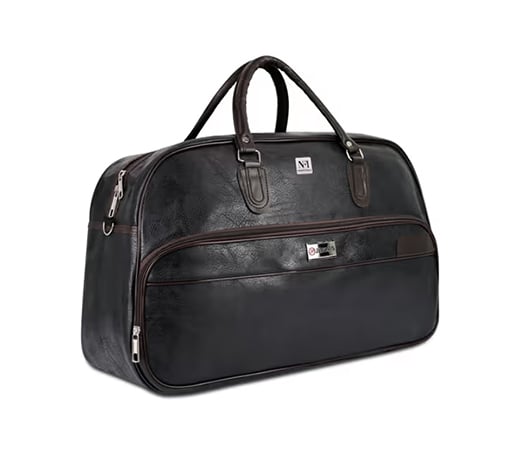 NFI Essentials Large Leather Duffle Bag for Travel