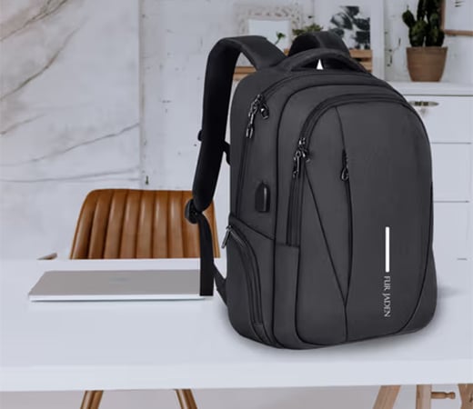 FUR JADEN 15.6 Inch Travel Laptop Backpack with USB Charging Port