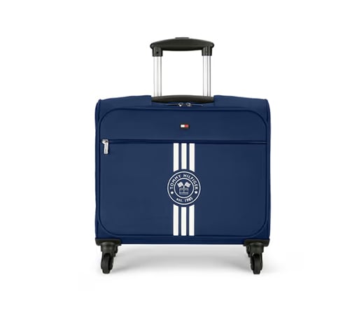 Tommy Hilfiger Printed Overnighter Navy Blue Cabin Luggage
