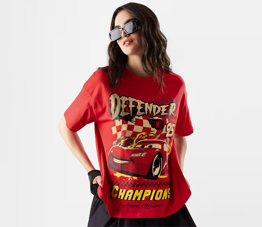 The Souled Store Official Cars Oversized T-Shirt