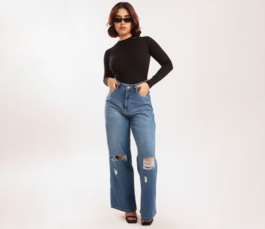 Off Duty India High Waisted Baggy Jeans
