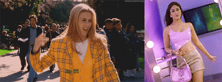(Left) Clueless (1995) and (right) K3g (2001)