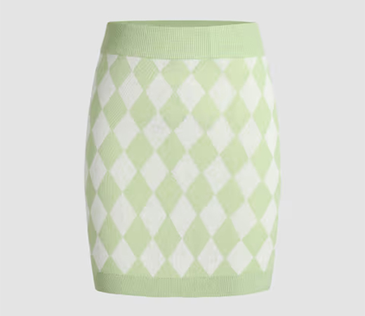 Argyle Print Skirt by Cider