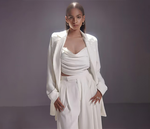 Oversized Double Breasted Blazer-White