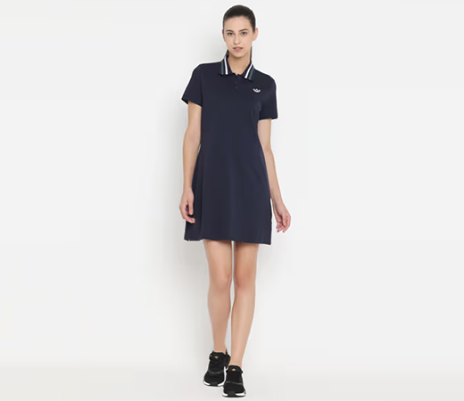 Polo Dress Blue Casual Dress by adidas Originals