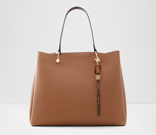 Tan Solid Tote Bag by Aldo