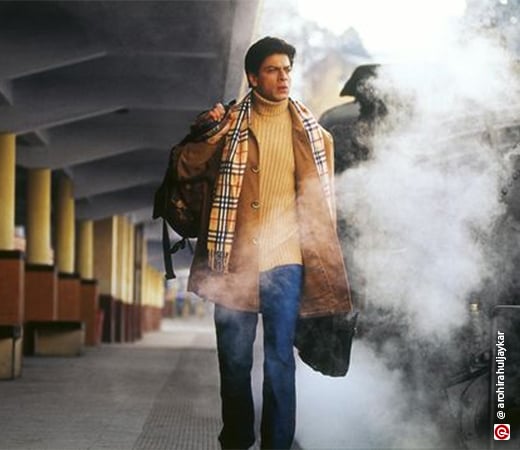 Shahrukh Khan wearing an overcoat