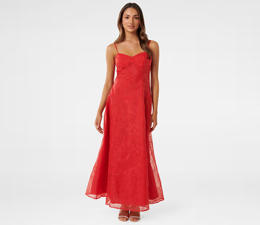 Forever New Vayda Petite Embroidered Maxi Dress