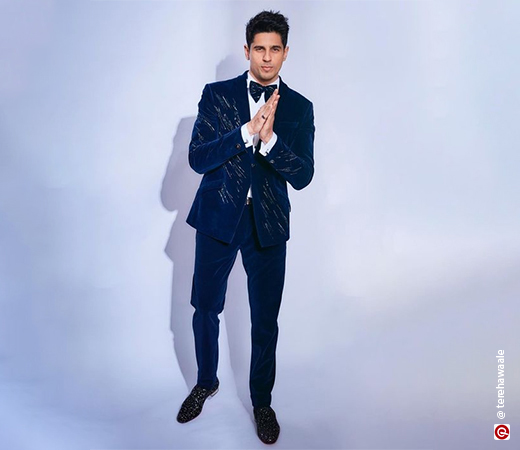 Siddharth Malhotra wearing a sequin suit