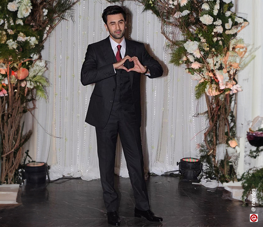 Ranbir Kapoor wearing a regular fit suit