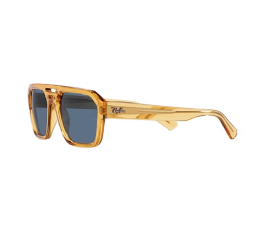 Ray-Ban Transparent Yellow Sunglasses Irregular Yellow Frame