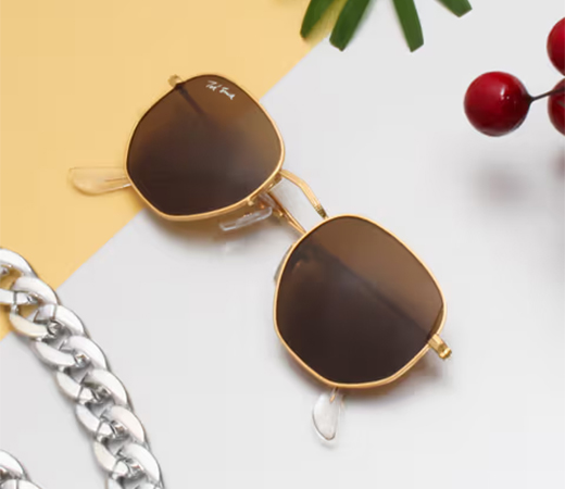 TED SMITH UV Protection Hexagonal Sunglasses