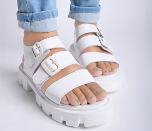 Shoetopia Smart Casual White Sandals