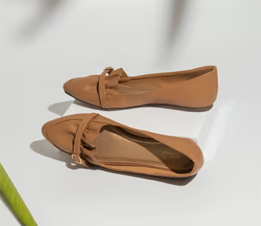 Inc.5 Women Beige Casual Flat Bellies