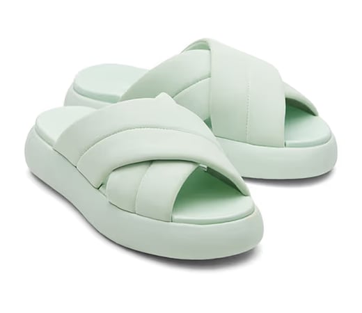 TOMS Mallow Crossover Mint Slides