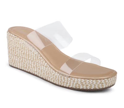 Inc.5 Women’s Clear & Gold Casual Wedges