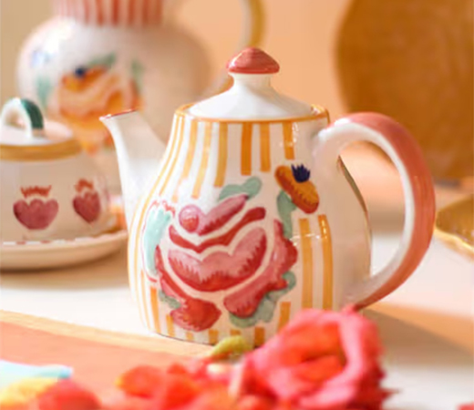 Freedom Tree Gypsy Rose Ceramic Tea Pot Multicolor
