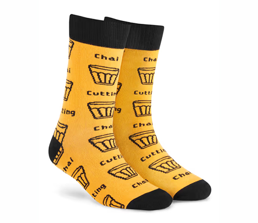 Dynamocks Multi-colour Cutting Chai Crew Length Socks