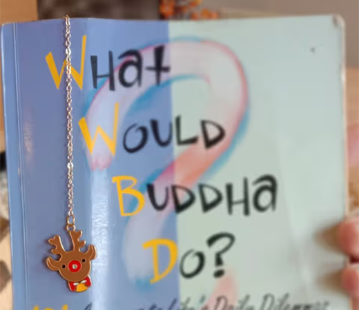 Little Surprise Box Gift Reindeer Metal Bookmark