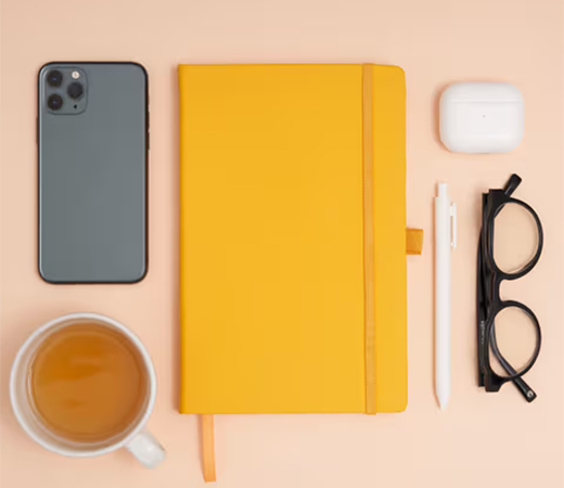 Doodle Collection Hardbound UnRuled Diary with Pen Loop