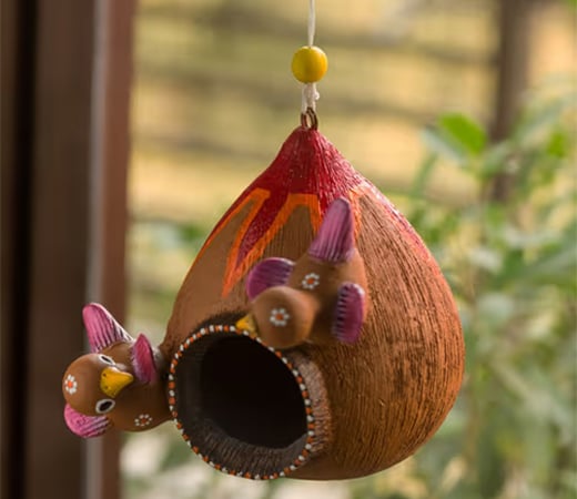 ExclusiveLane 'Cuckoo Family' Handmade Bird House