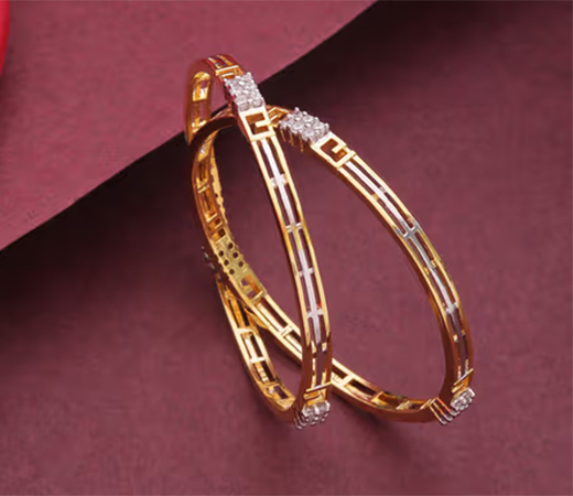 Priyaasi Gold Plated American Diamond Studded Bangles
