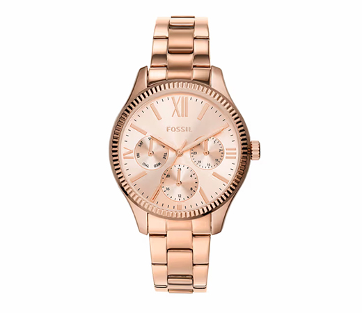Fossil Rye Rose Gold Watch