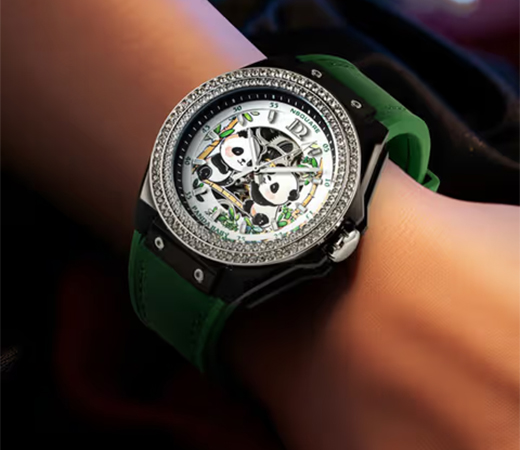 NSQUARE Panda Baby Limited Edition Crystal Automatic Unisex Watch